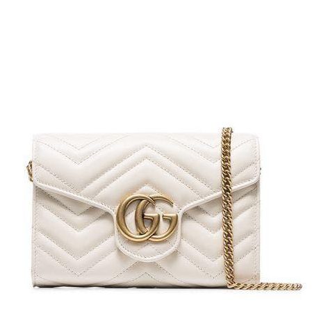 GUCCI Marmont Wallet Chain Bag - Ivory - Adorn Collection