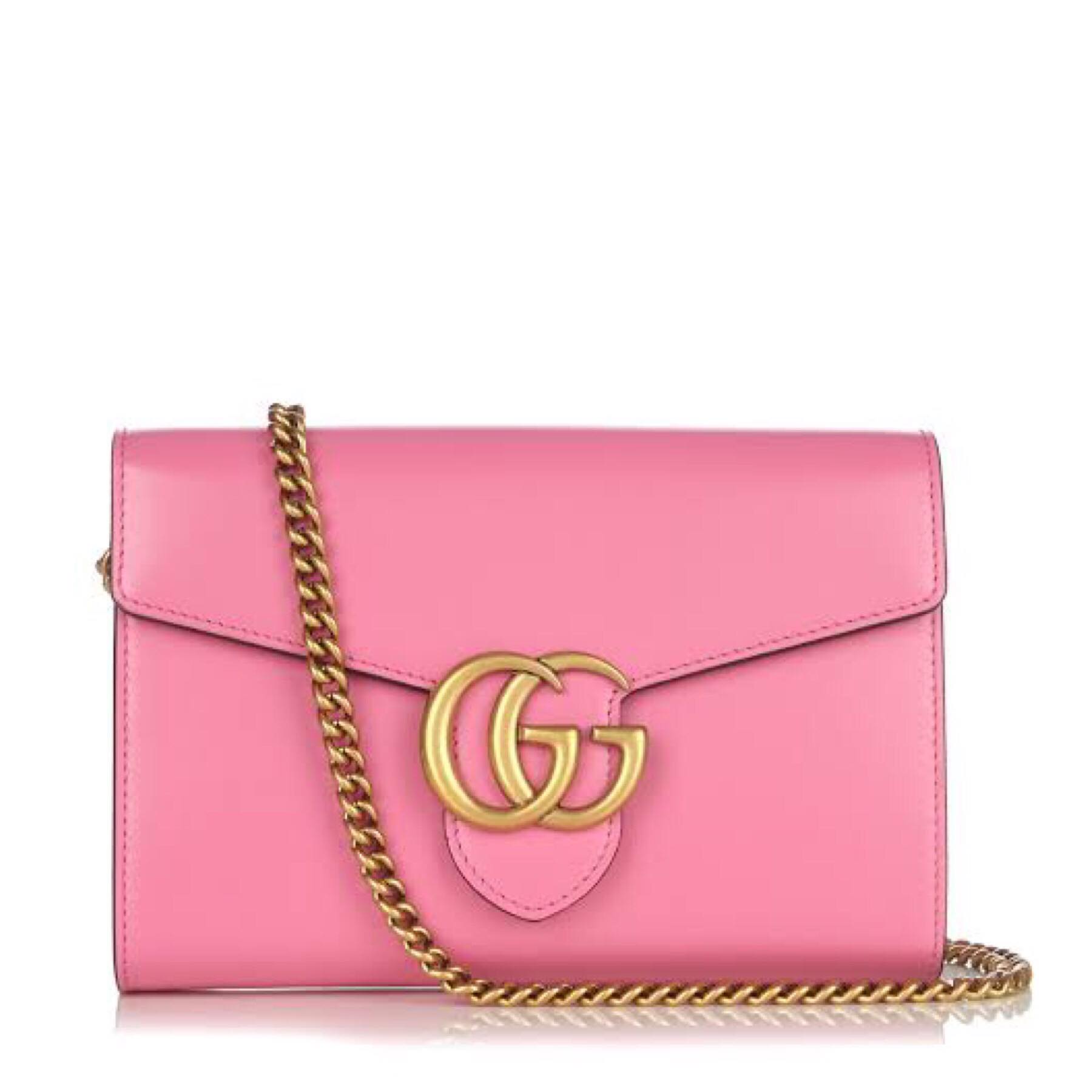 GUCCI Marmont Wallet Chain Bag - Pink 