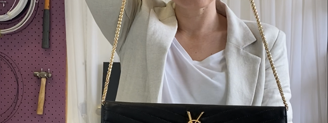 I love a good hack. 🤭 Converting my YSL Uptown Pouch into a purse is , YSL  Bags