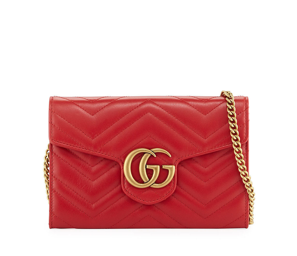 gucci marmont red leather