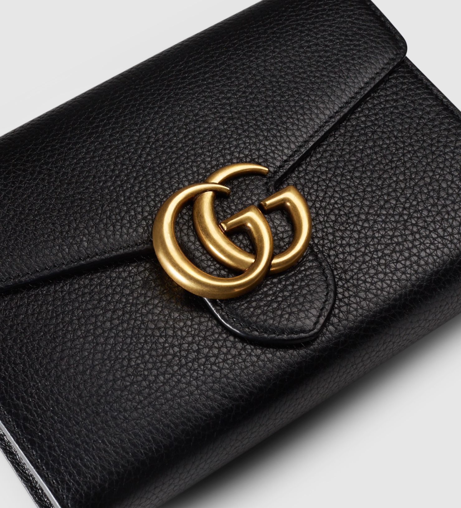 gucci marmont leather chain wallet